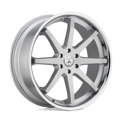 Asanti Black Abl-32 Kaiser 22X9.5 6X139.7 +30MM Brushed Silver W/ Chrome Lip