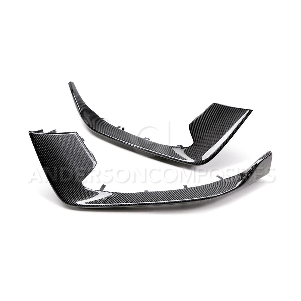 Anderson Composites 15-20 Ford Mustang Shelby GT350 Carbon Fiber Bumper Inserts - AC-FBI15MU350