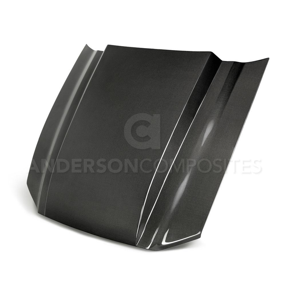 Anderson Composites 2013-2014 Ford Mustang Type-CJ Carbon Fiber Cowl Hood - AC-HD13FDMU-CJ