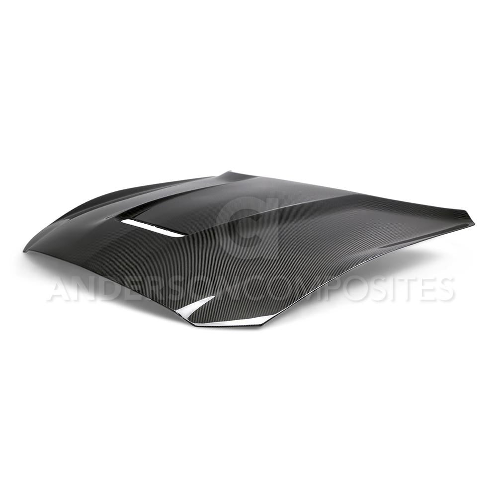 Anderson Composites 2015-2017 Ford Mustang Shelby GT350 Double Sided Carbon Fiber Hood - AC-HD15FDMU350-OE-DS