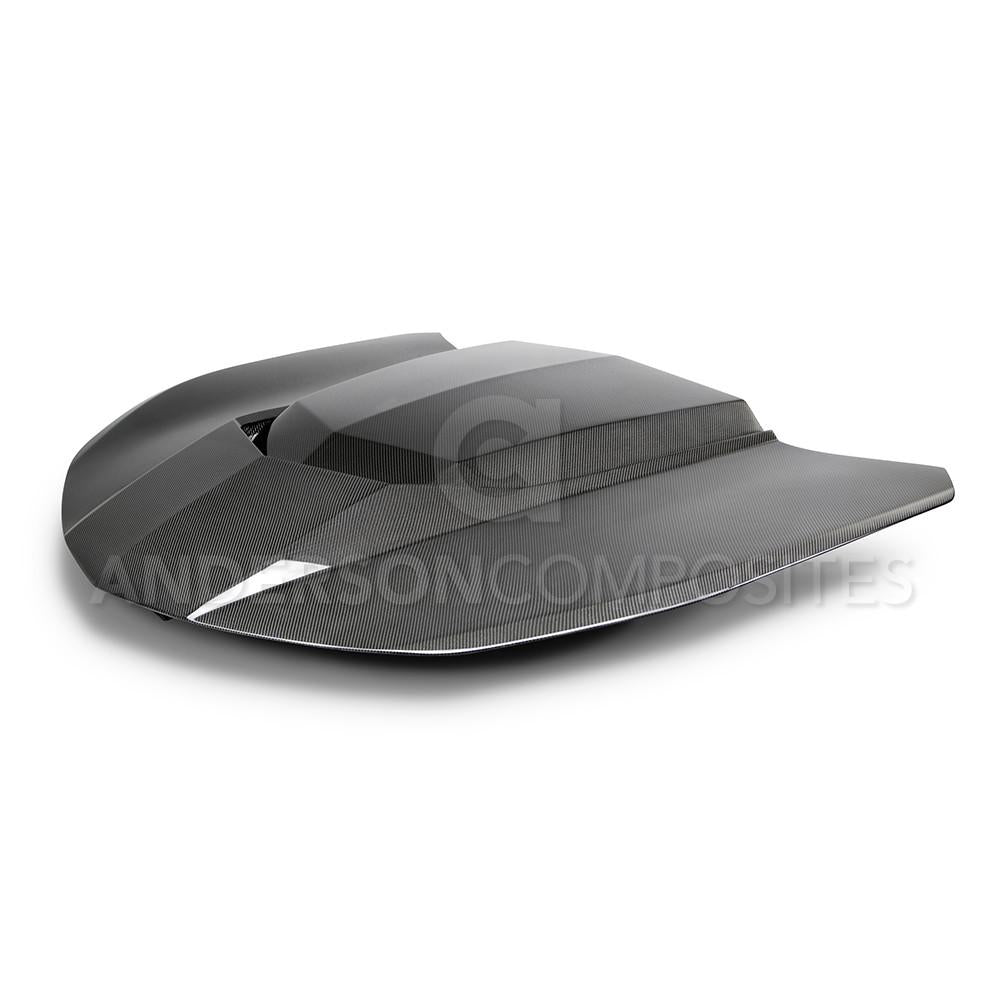 Anderson Composites 2016+ Type-AZ Camaro Double Sided Fiber Hood - AC-HD16CHCAM-AZ-DS