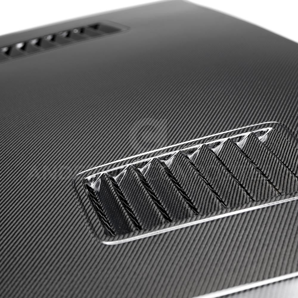 Anderson Composites 2018 Ford Mustang Super Snake Double Sided Carbon Fiber Hood - AC-HD18FDMU-SN-DS