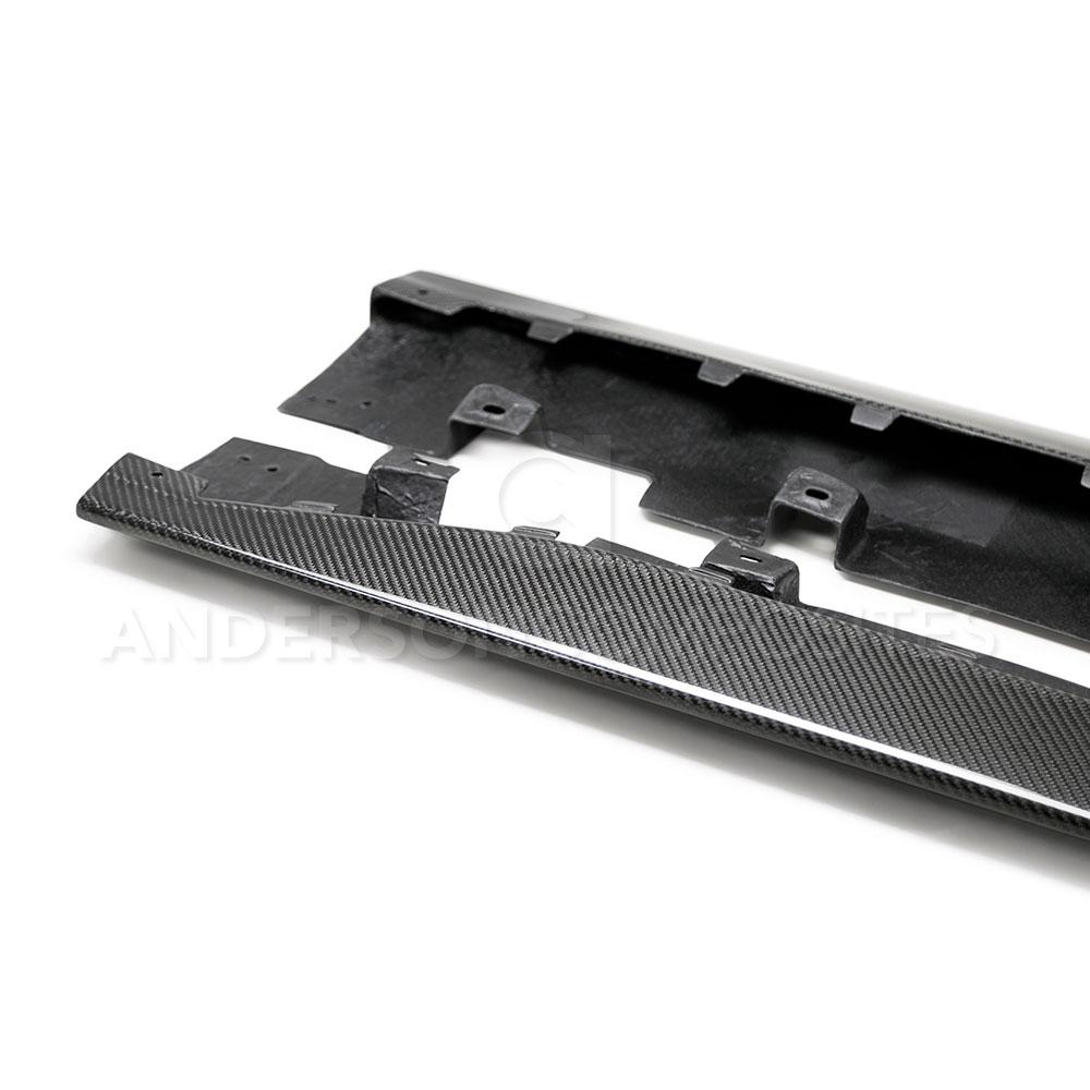 Anderson Composites 2020 Ford Mustang Shelby GT500 Carbon Fiber Rocker Panel Splitters - AC-SS20FDMU500