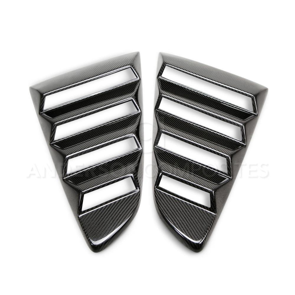 Anderson Composites 2015-2017 Ford Mustang Type-V Style Window Louvers - Vented - AC-WL15FDMU-V