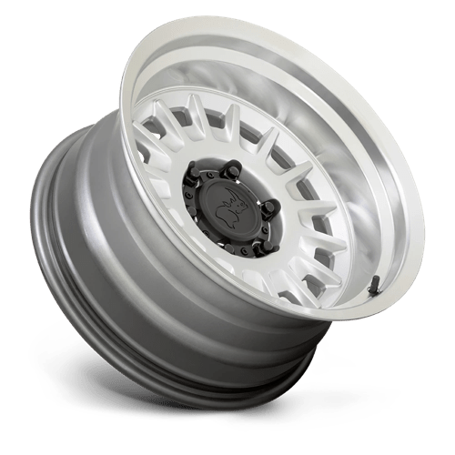 Black Rhino Hard Alloys Aliso 17X8.5 6X139.7 -10MM Gloss Silver W/ Mirror Cut