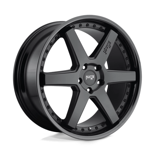 Niche 1PC M192 Altair 22X10 6X139.7 +25MM Gloss Black Matte Black