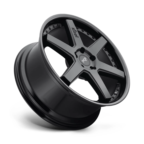 Niche 1PC M192 Altair 20X10.5 5X112 +30MM Gloss Black Matte Black