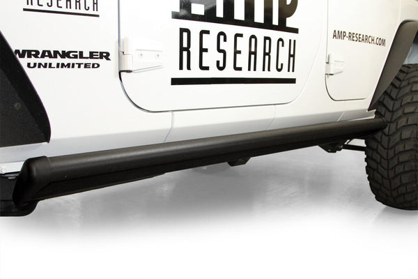 AMP Research 18-23 Jeep Wrangler JL 4DR (Excl. 4XE/Rubicon 392) PowerStep - Black - 75132-01A for 2018-2026 Jeep Wrangler - f