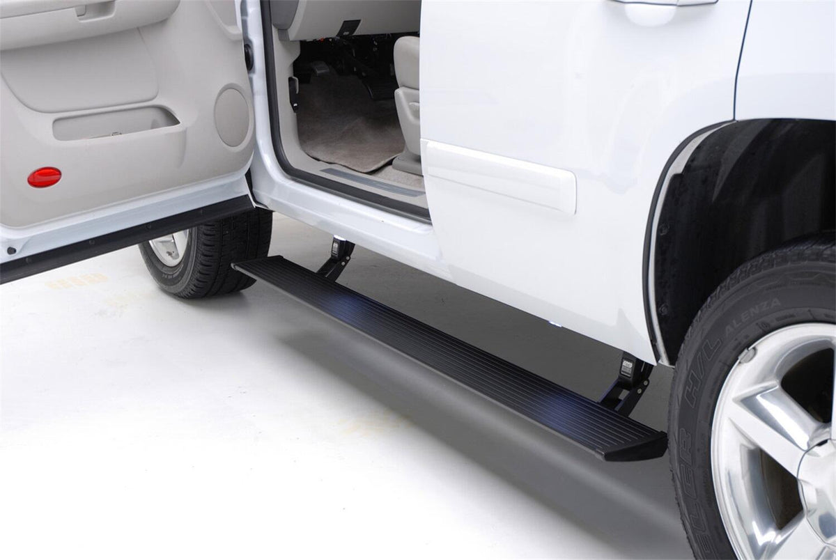 AMP Research 21-23 Ford F150 Hybrid/Lighting ONLY Power Step - Plug N Play - 76252-01A for 2021-2024 Ford F 150 - front view