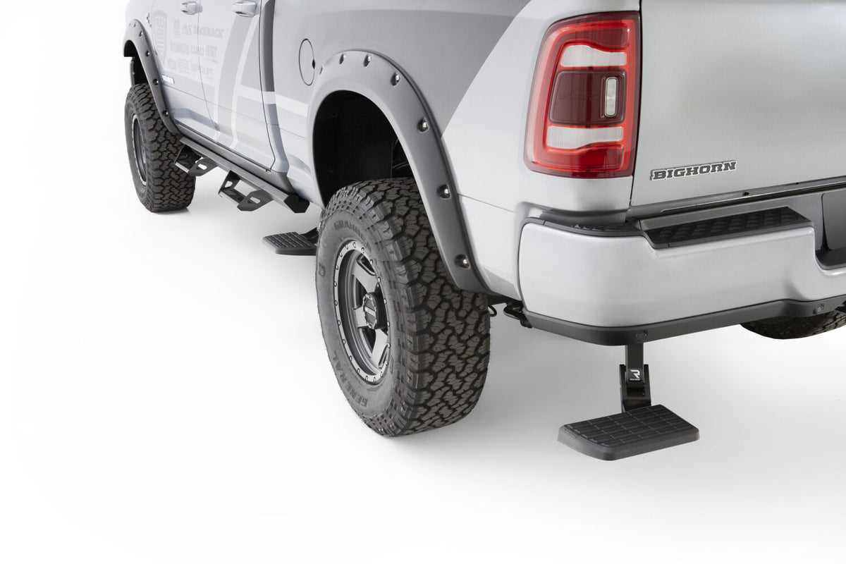 AMP Research 2009-2017 Dodge Ram 1500 BedStep - Black - 75306-01A for 2019-2024 Ram 1500 Classic - front view