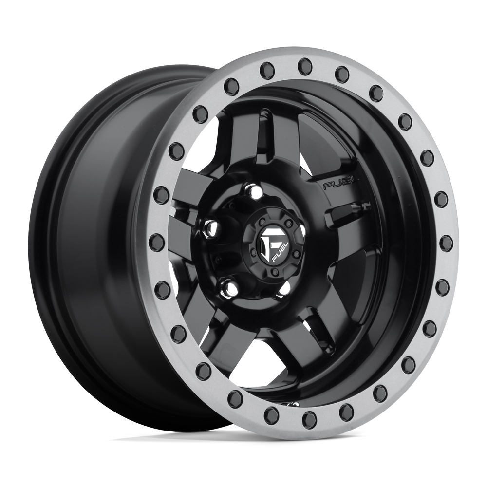 Fuel Off-Road Aluminum Wheels 15X8 Anza D557 Matte Black Gunmetal Ring