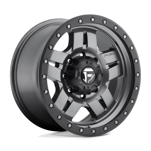 Fuel Off-Road Aluminum Wheels 15X8 Anza D558 Matte Gunmetal Black Bead Ring