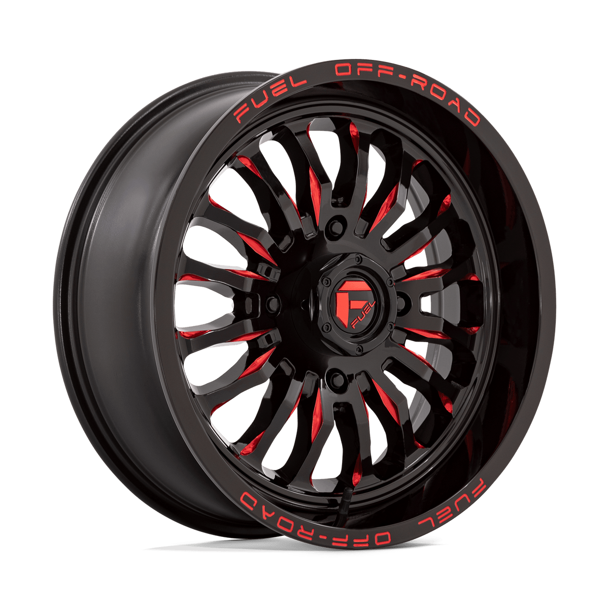 Fuel Off-Road D822 18X7 Gloss Black Milled W/ Red Tint 4x156 +13mm