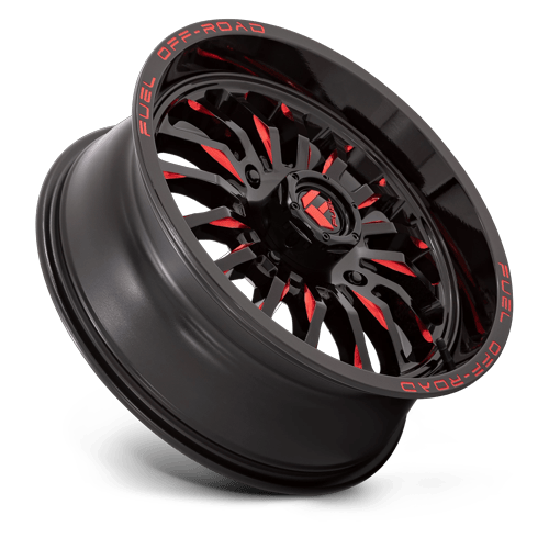Fuel Off-Road D822 18X7 Gloss Black Milled W/ Red Tint 4x137 +13mm