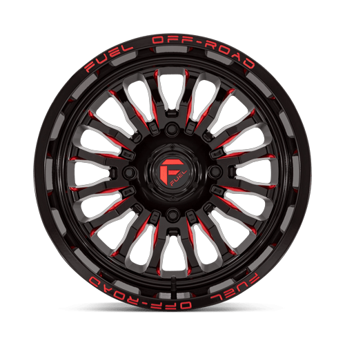 Fuel Off-Road D822 18X7 Gloss Black Milled W/ Red Tint 4x137 +13mm