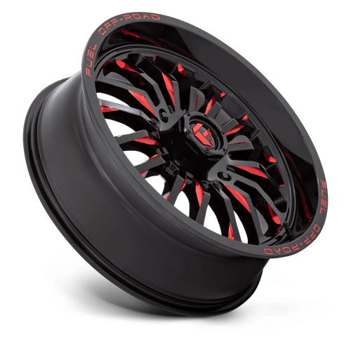 Fuel Off-Road D822 20X7 Gloss Black Milled W/ Red Tint 4x137 +13mm