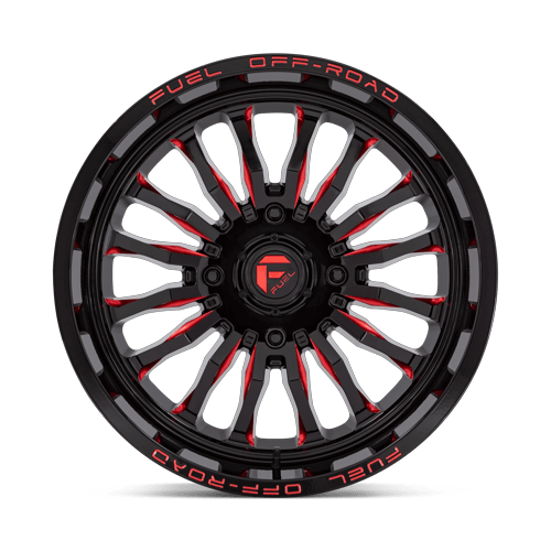 Fuel Off-Road Aluminum Wheels 20X7 Arc Utv D822 Gloss Black Milled W/ Red Tint