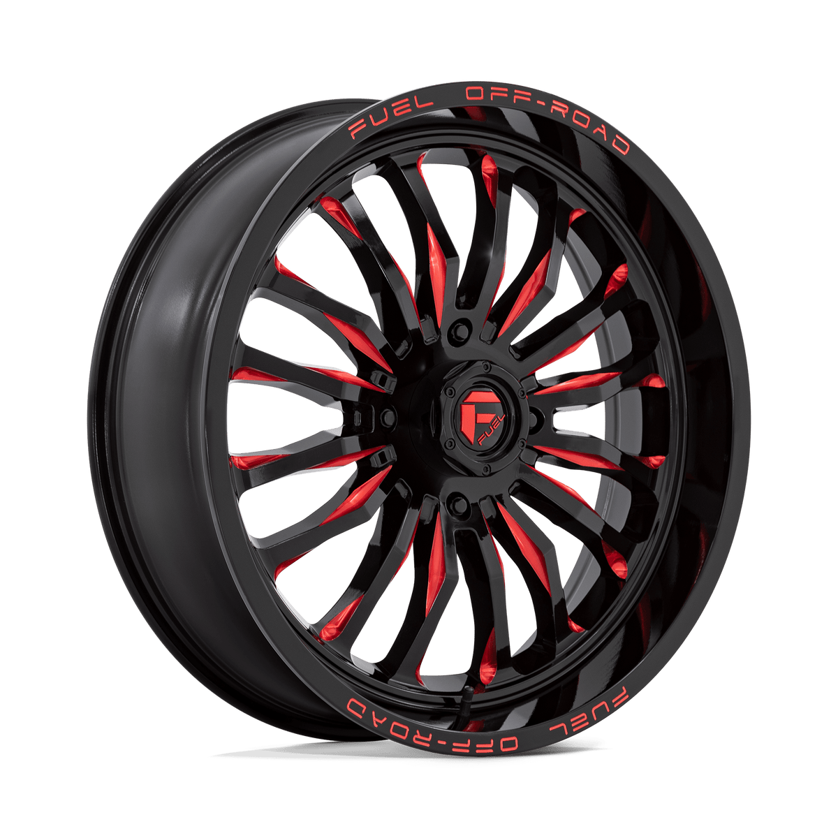 Fuel Off-Road D822 22X7 Gloss Black Milled W/ Red Tint 4x156 +13mm