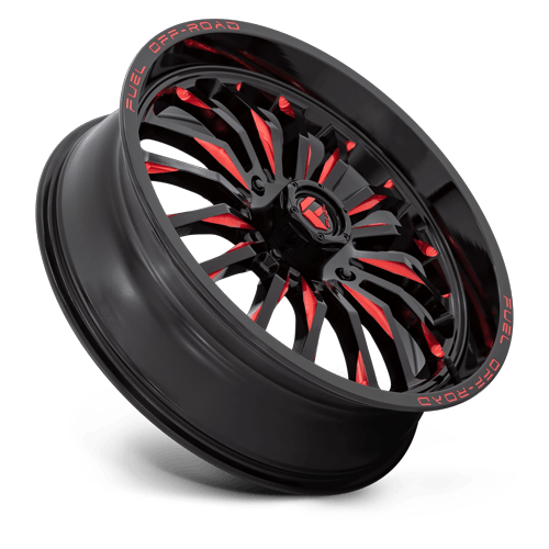 Fuel Off-Road D822 22X7 Gloss Black Milled W/ Red Tint 4x156 +13mm