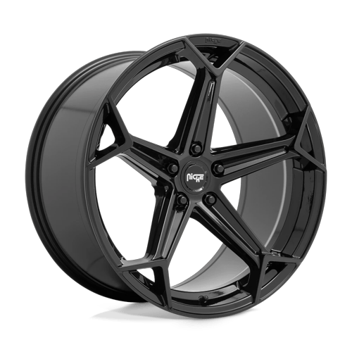 Niche 1PC N258 Arrow 20X10.5 5X114.3 +40MM Gloss Black