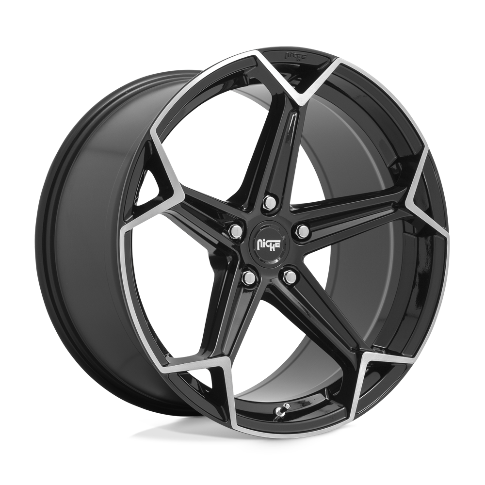 Niche 1PC N259 Arrow 20X10.5 5X112 +27MM Gloss Black Brushed