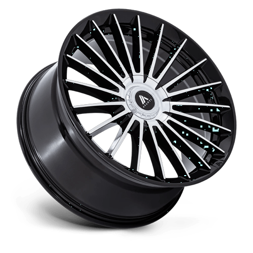 Asanti Black Ab048 Viceroy 20X10.5 5X115/5X120/5X120 +18MM Gloss Black W/ Machined Face