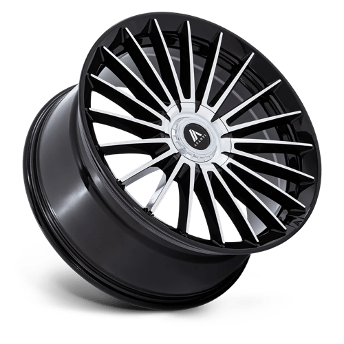 Asanti Black Ab048 Viceroy 20X10.5 5X112/5X114.3/5X114 +40MM Gloss Black W/ Machined Face