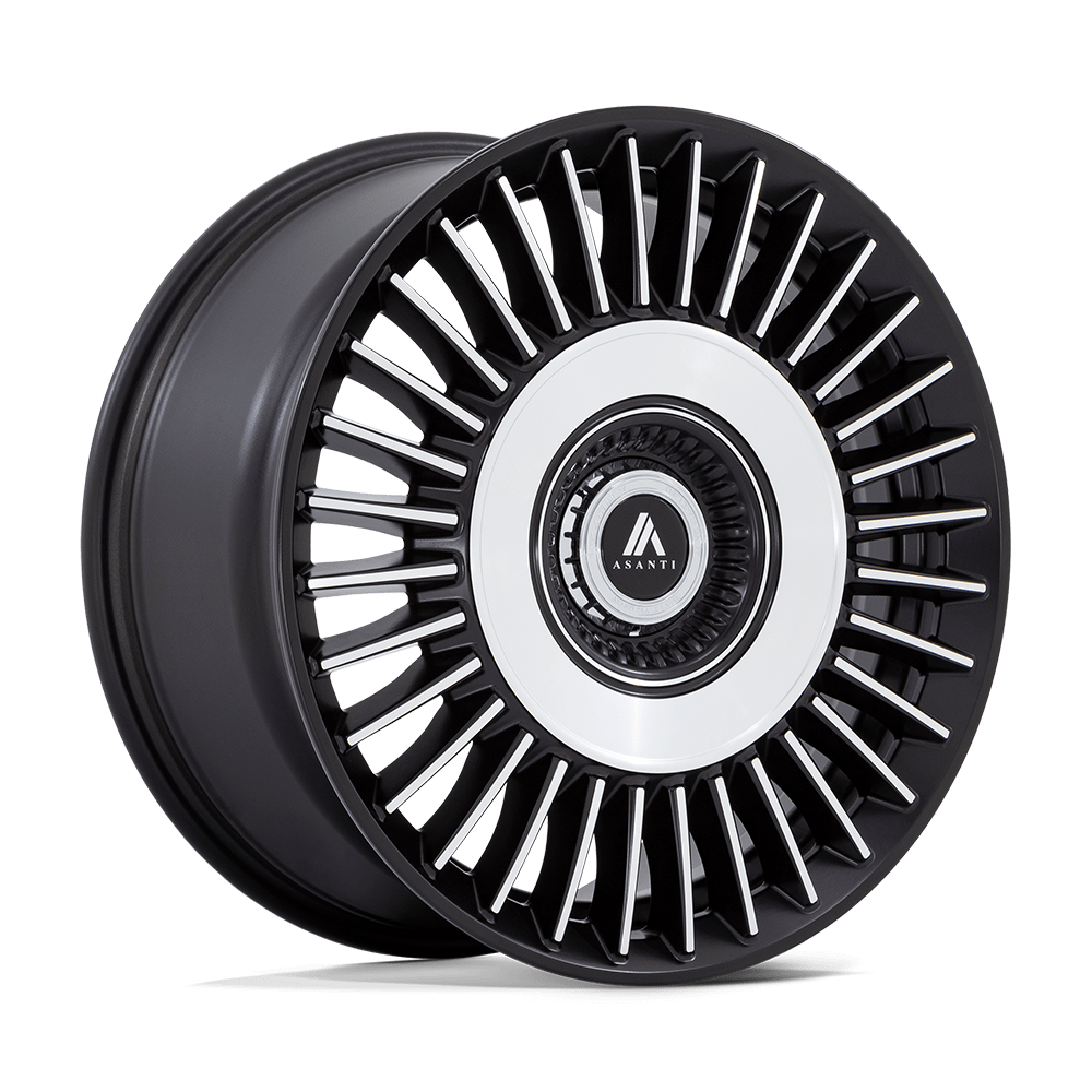 Asanti Black Ab040 Tiara 20X9 5X112/5X114.3/5X114 +35MM Satin Black Bright Mach Face