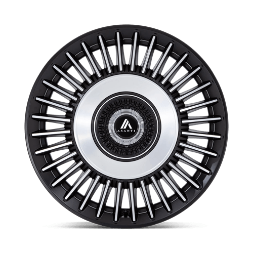 Asanti Black Ab040 Tiara 22X10.5 5X115/5X120/5X120 +18MM Satin Black Bright Mach Face