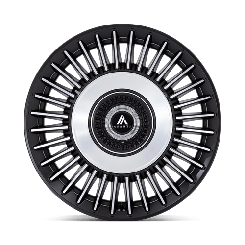 Asanti Black Ab040 Tiara 20X10.5 5X112/5X114.3/5X114 +40MM Satin Black Bright Mach Face