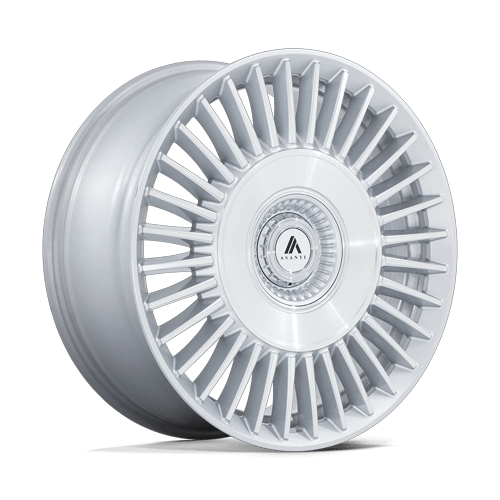 Asanti Black Ab040 Tiara 20X10.5 5X108/5X112/5X112 +45MM Gloss Silver Bright Mach Face