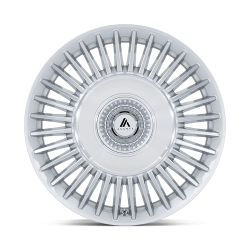 Asanti Black Ab040 Tiara 22X9 5X112/5X120/5X120 +35MM Gloss Silver Bright Mach Face