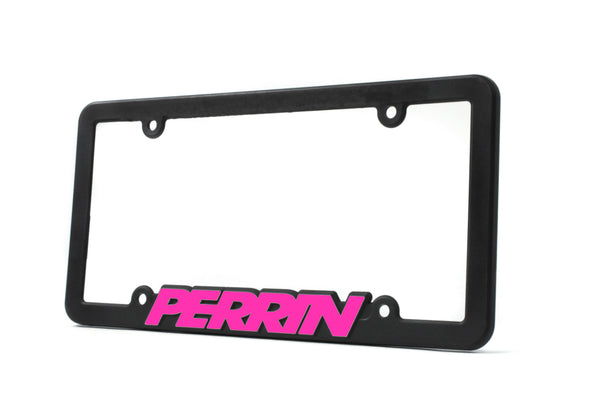 Perrin License Plate Frame w/ Hyper Pink Lettering - ASM-BDY-500HP