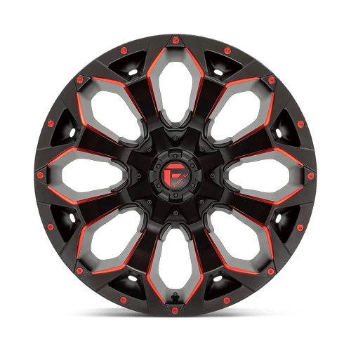 Fuel Off-Road D787 18X9 Matte Black Red Milled 6x135/5.5 +19mm