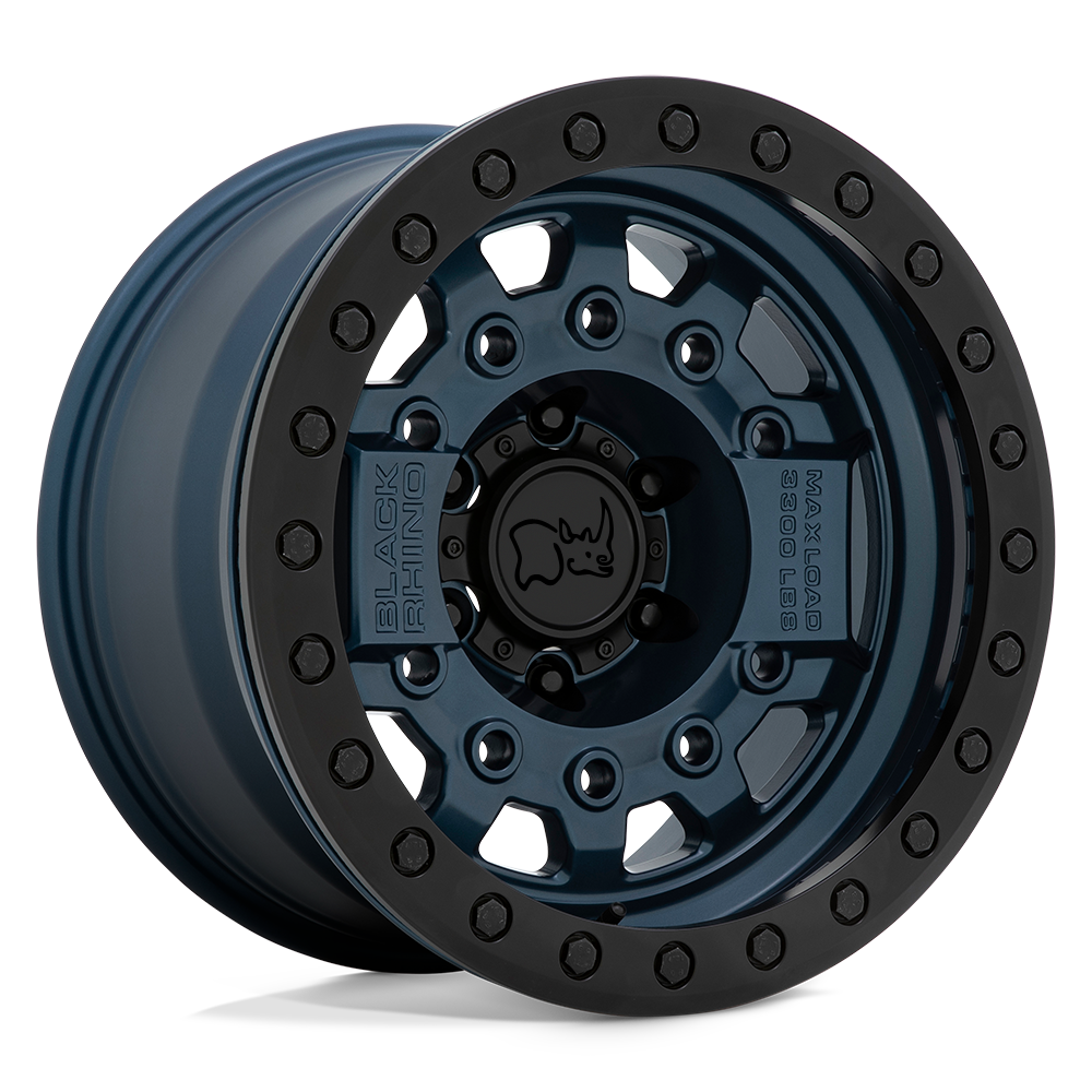 Black Rhino Hard Alloys Avenger Beadlock 17X8.5 6X139.7 +0MM Navy Blue W/ Black Hardware
