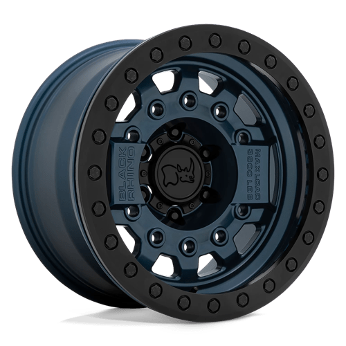 Black Rhino Hard Alloys Avenger Beadlock 17X8.5 6X139.7 +0MM Navy Blue W/ Black Hardware