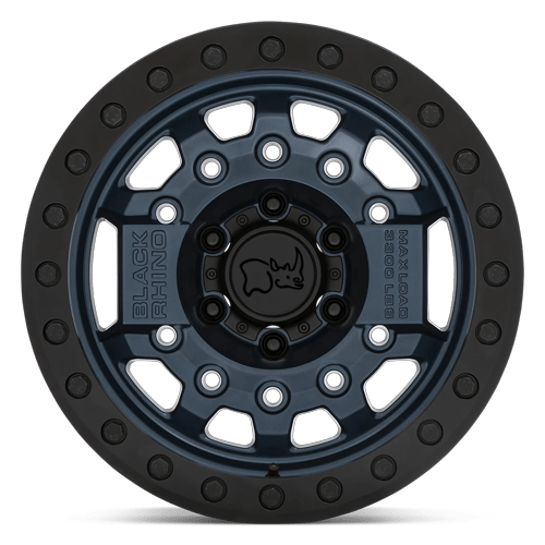 Black Rhino Hard Alloys Avenger Beadlock 17X8.5 6X139.7 +0MM Navy Blue W/ Black Hardware