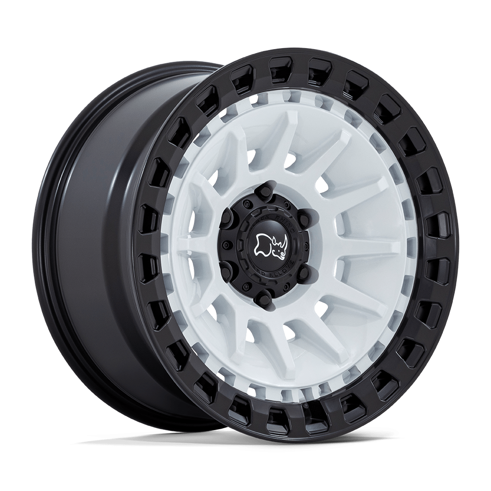Black Rhino Hard Alloys Barrage 18X9 6X139.7 +0MM Gloss White On Matte Black