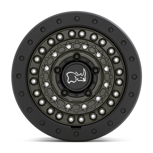 Black Rhino Hard Alloys Barricade 17X8.5 6X120 +10MM Olive Drab Green W/ Blk Rock