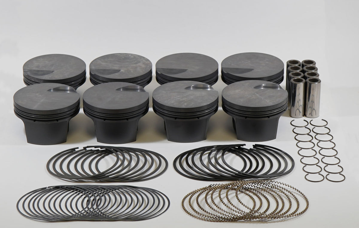Mahle MS Piston Set BBC 460ci 4.280in Bore 4.00in Stroke 6.135in Rod 0.990 Pin -3cc 8.2 CR Set of 8 - 929870180