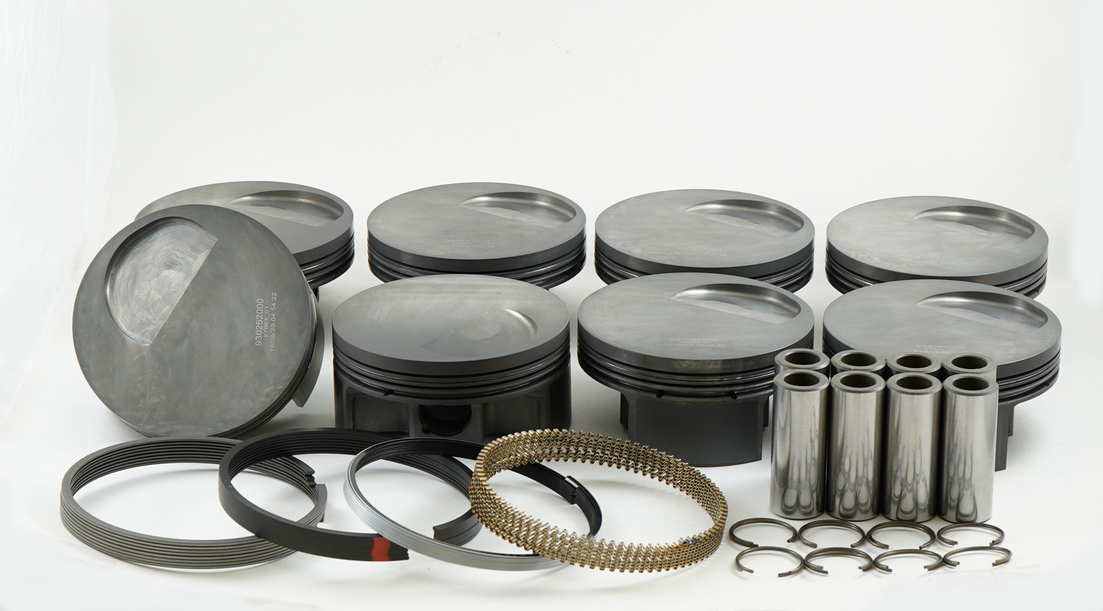 Mahle MS Piston Set BBF 502ci 4.39in Bore 4.15in Stroke 6.7in Rod 0.990 Pin -28cc 9.7 CR Set of 8 - 930246490 — Mahle Motorsport (family-generic image)