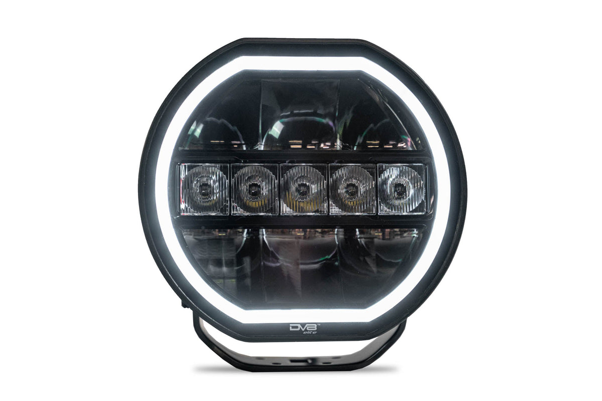 DV8 Offroad - 7-Inch Halo Elite Round Light w/ Accent Halo - BE7RW108W-H