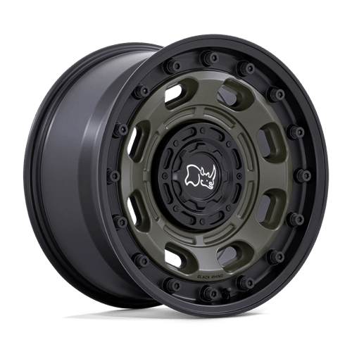 Black Rhino Hard Alloys Atlas 16X8 6X139.7 -10MM Olive Drab Green W/ Black Lip