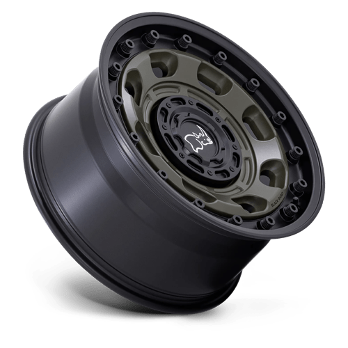 Black Rhino Hard Alloys Atlas 16X8 6X139.7 -10MM Olive Drab Green W/ Black Lip