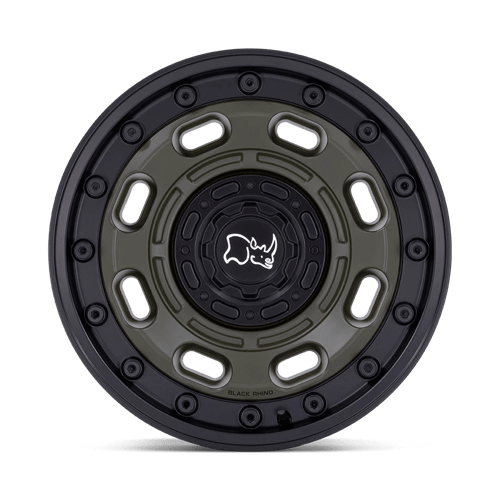 Black Rhino Hard Alloys Atlas 20X10 6X135/6X139.7/6X139 -18MM Olive Drab Green W/ Black Lip