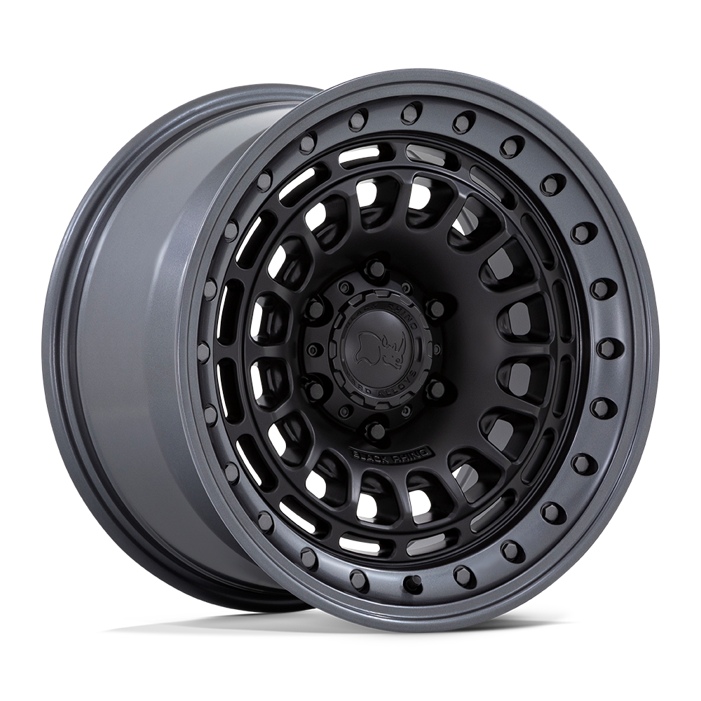 Black Rhino Hard Alloys Br014 Sahara 17X9 6X135 +0MM Matte Black W/ Gunmetal Lip