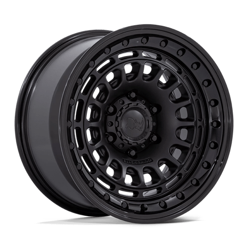 Black Rhino Hard Alloys Br014 Sahara 17X9 6X139.7 +0MM Matte Black W/ Gloss Black Lip