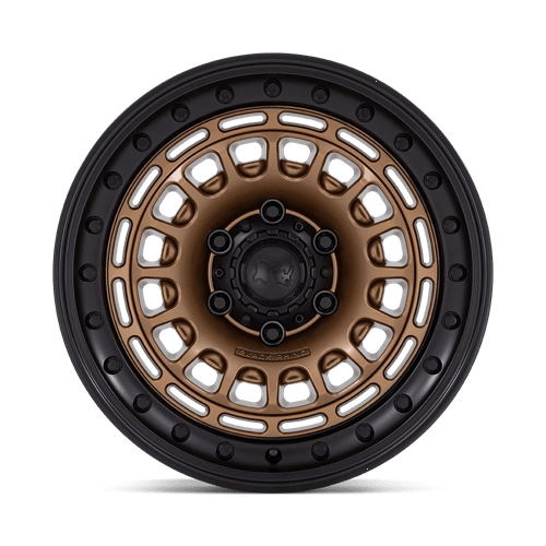 Black Rhino Hard Alloys Br014 Sahara 17X9 5X127 -12MM Matte Bronze W Gloss Black Lip