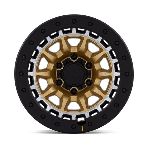 Black Rhino Hard Alloys Br016 Tusk 17X8.5 5X127 -10MM Matte Gold W/ Machined Ring