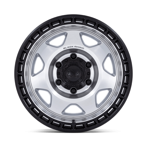 Black Rhino Hard Alloys Br018 Voyager 17X8.5 5X127 +0MM Silver Machined W/ M-Black Lip